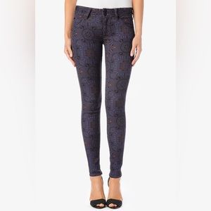 NWT Hudson Purple Pattern Collin Skinny Jeans sz26